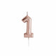 Cutter & Squidge Number 1 Rose Gold Number Candles