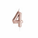 Cutter & Squidge Number 4 Rose Gold Number Candles