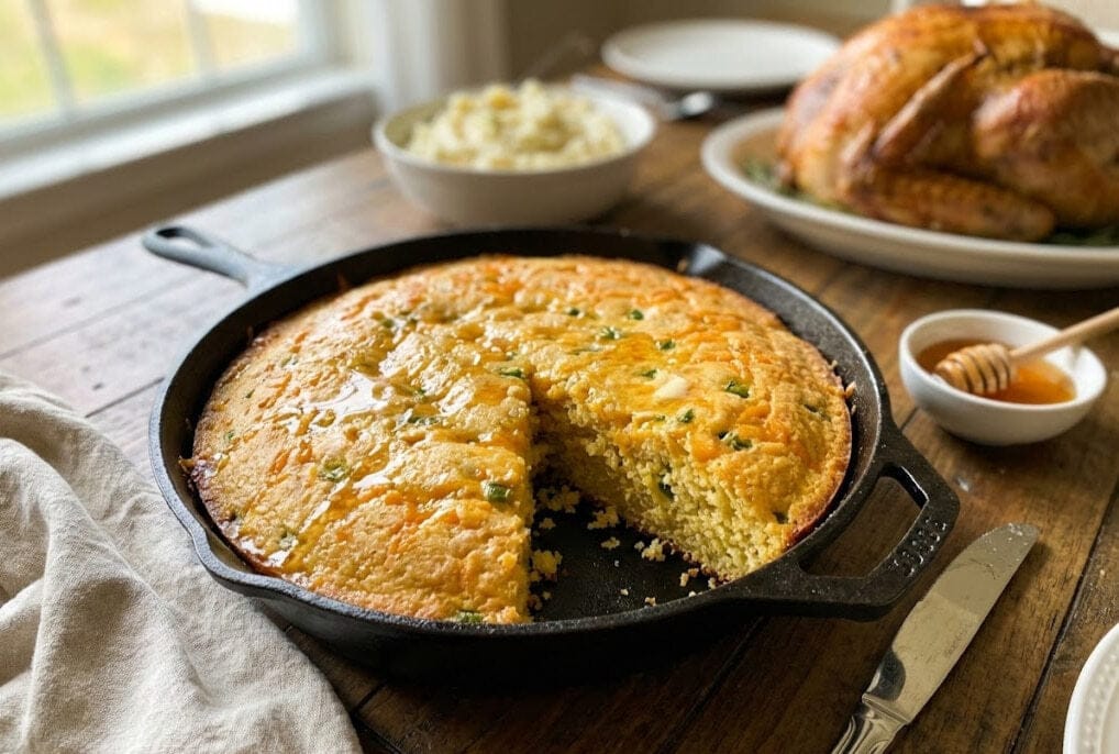 Jalapeño Cheddar Honey Cornbread Recipe