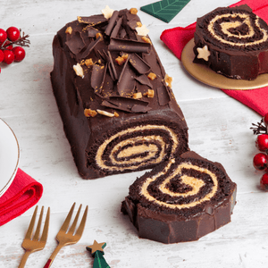 The Squidgiest Chocolate Salted Caramel Yule Log
