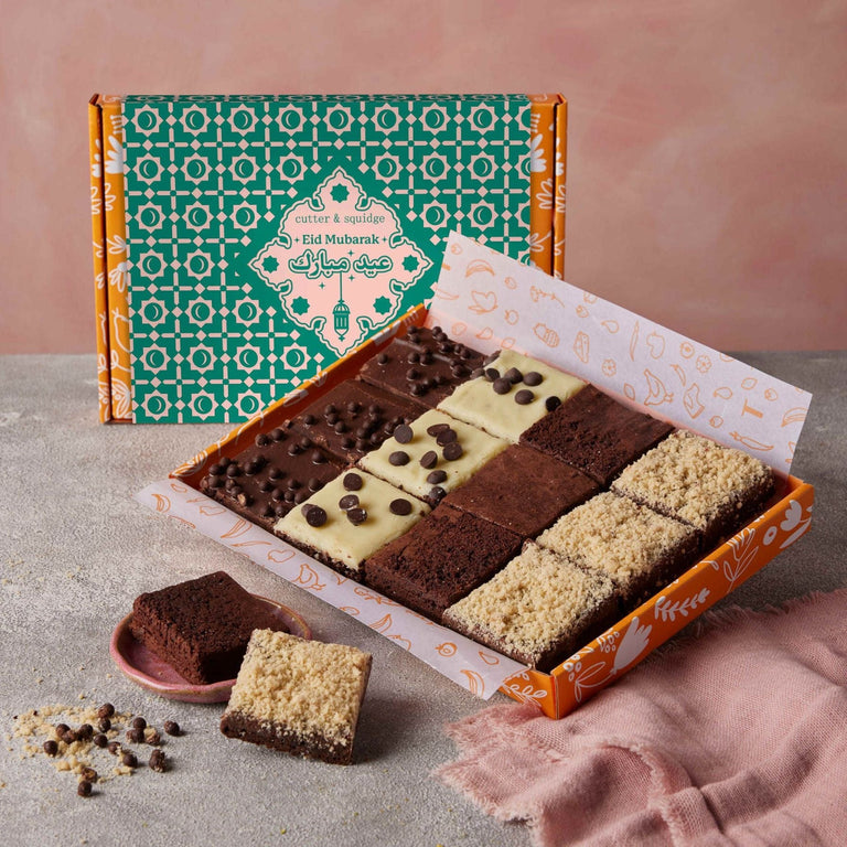 Cutter & Squidge Eid Mubarak Nut-Free Mini Brownie Box