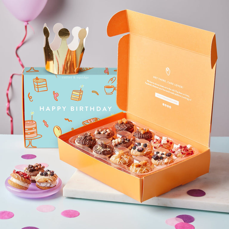 Cutter & Squidge 12 Pieces Happy Birthday Baby Biskie Box