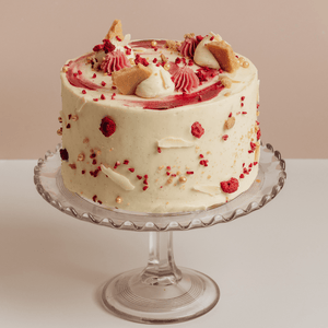 Raspberry White Chocolate Cheesecake Cake