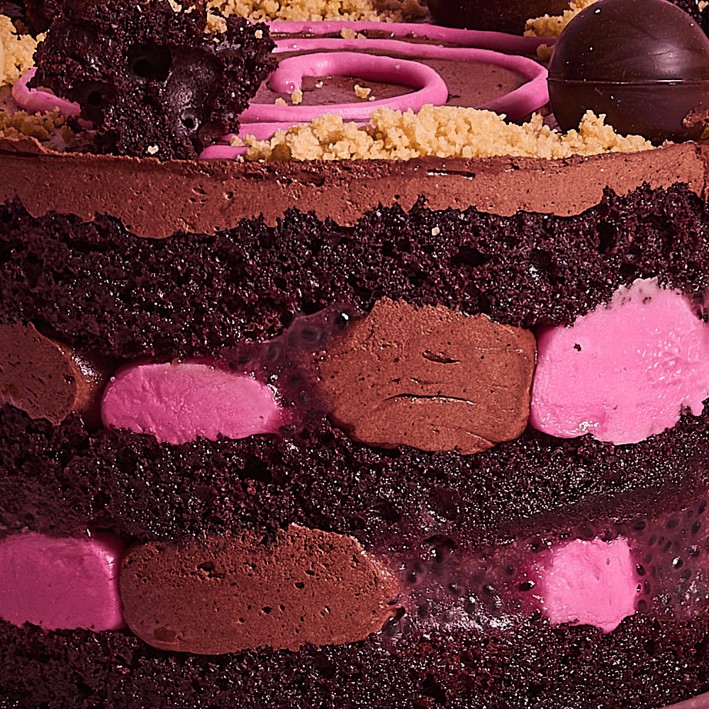 Chocolate & Raspberry Falooda Cake – Cutter & Squidge