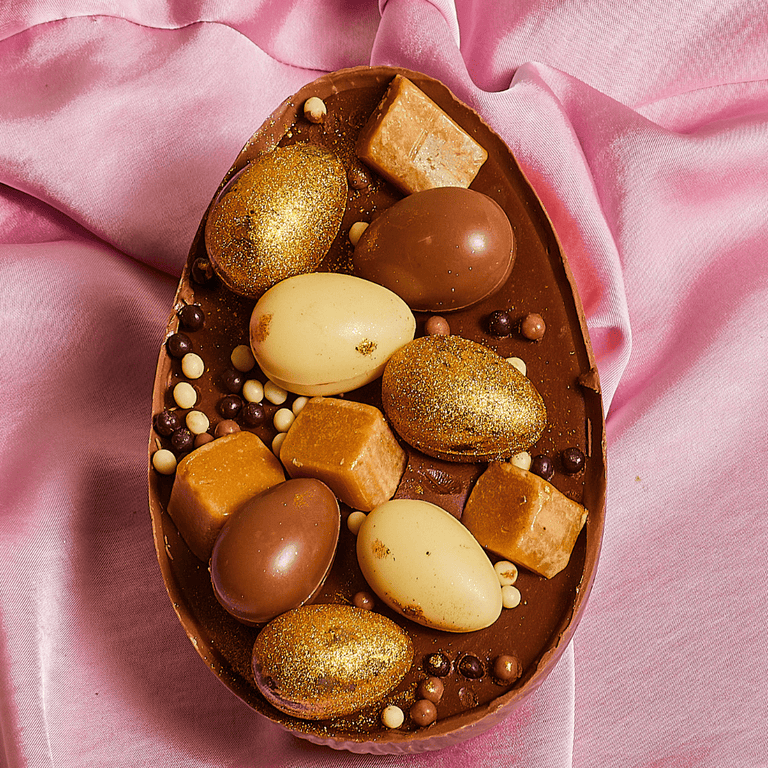 Cutter & Squidge Filled Egg Half Billionaire Filled Easter Egg