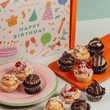 Cutter & Squidge 12 Pieces / Happy Birthday Gifting Sleeve Mixed Mini Cupcake Box