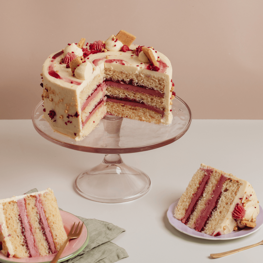 Raspberry White Chocolate Cheesecake Cake – Cutter & Squidge