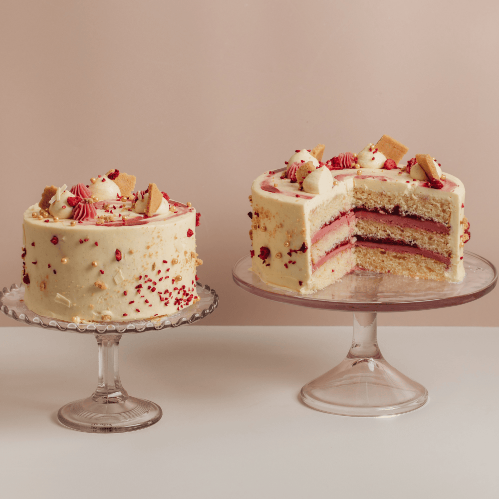 Raspberry White Chocolate Cheesecake Cake – Cutter & Squidge