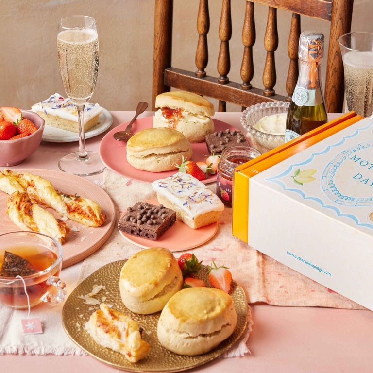 Cutter & Squidge Tea for Two Mother's Day Luxe Afternoon Tea At Home with Prosecco