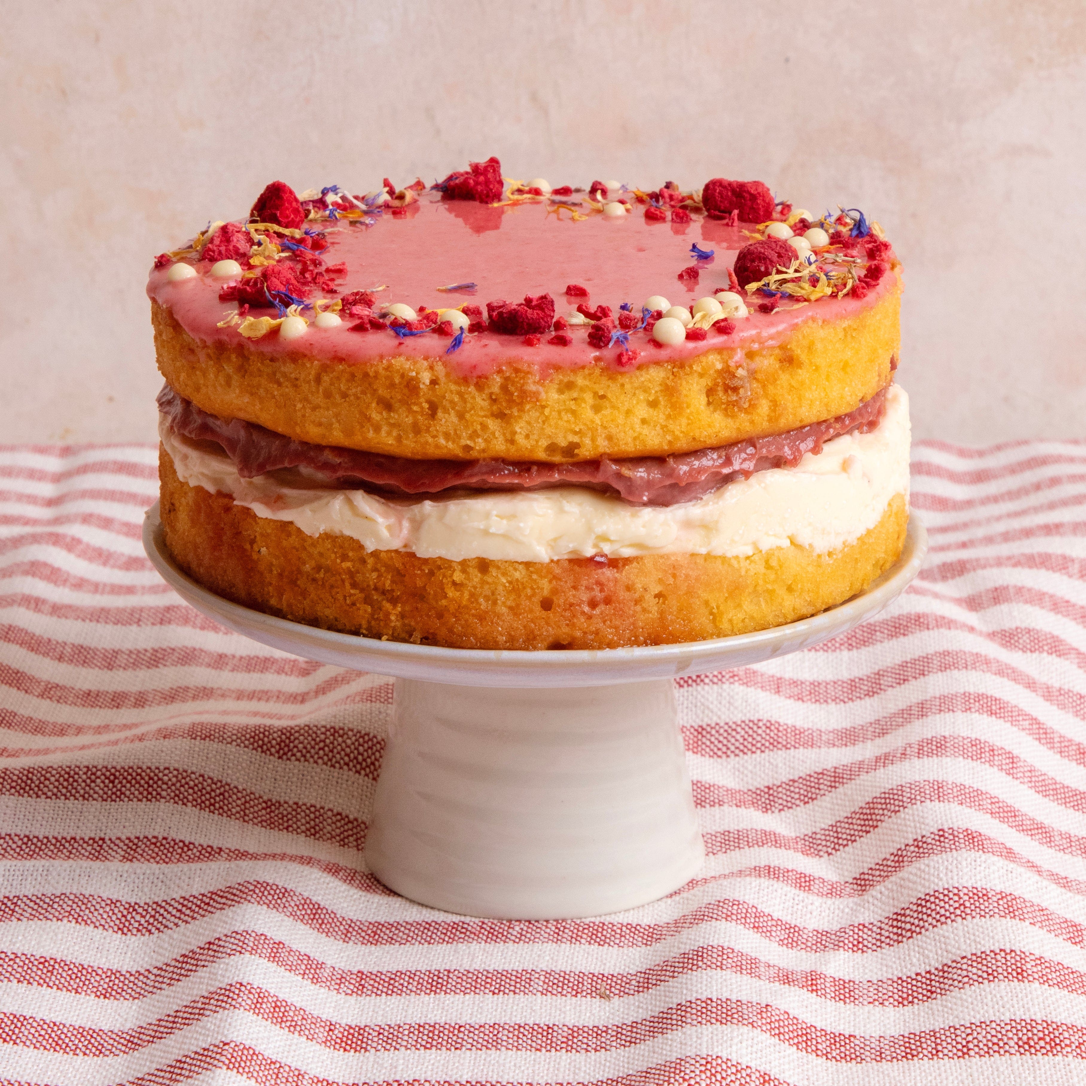 Raspberry & Elderflower Cake – Cutter & Squidge