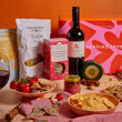 Cutter & Squidge One Hamper / Sending Love Gifting Sleeve Red Wine and Cheese Hamper