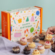 Cutter & Squidge 12 Pieces / Happy Birthday Gifting Sleeve Mixed Mini Cupcake Box