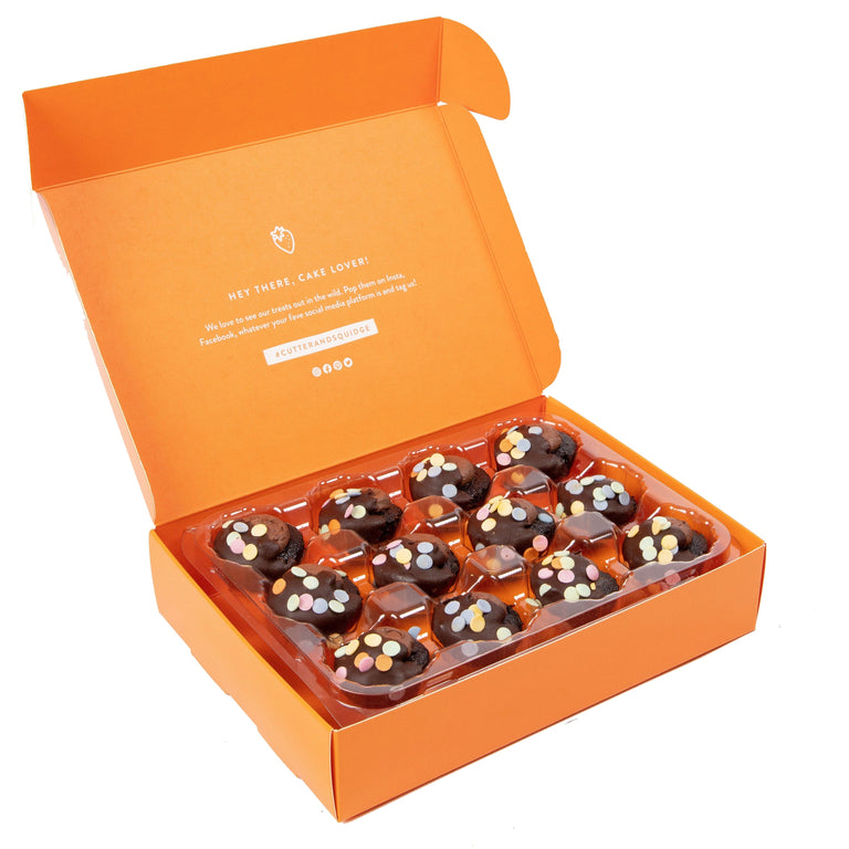 Cutter & Squidge Vegan Chocolate Birthday Mini Cupcakes