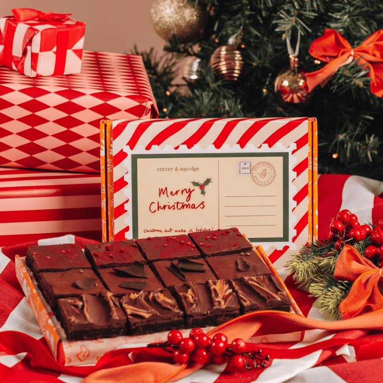 Cutter & Squidge Christmas Vegan Wheat-Free Brownie Box