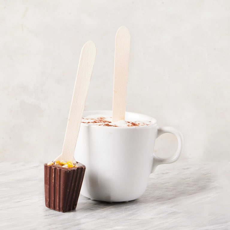 Cutter & Squidge Pack of 2 Vegan Orange Hot Chocolate Spoons