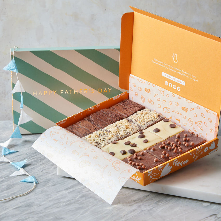 Cutter & Squidge Father's Day Nut-Free Mini Brownie Box