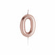 Cutter & Squidge Number 0 Rose Gold Number Candles