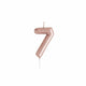 Cutter & Squidge Number 7 Rose Gold Number Candles