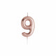 Cutter & Squidge Number 9 Rose Gold Number Candles
