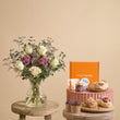 Fast Bundle Freddie's Choice Flowers and Afternoon Tea Signature Gift with Vase