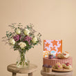 Fast Bundle Freddie's Choice Flowers and Afternoon Tea Signature Gift with Vase
