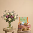 Fast Bundle Freddie's Choice Flowers and Afternoon Tea Signature Gift with Vase