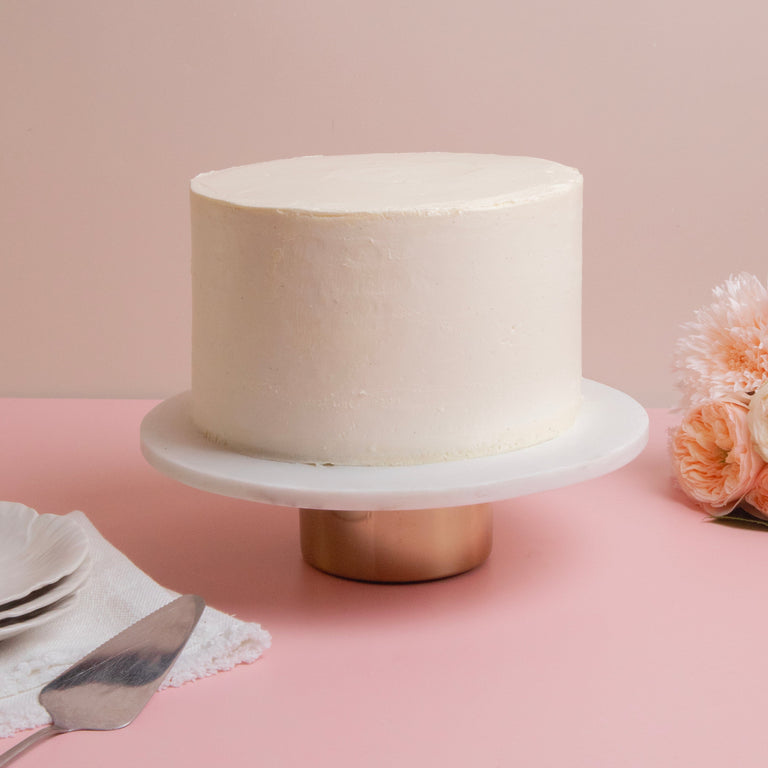 Cutter & Squidge Weddings One Tier - Medium 8" One Tier White Wedding Cake