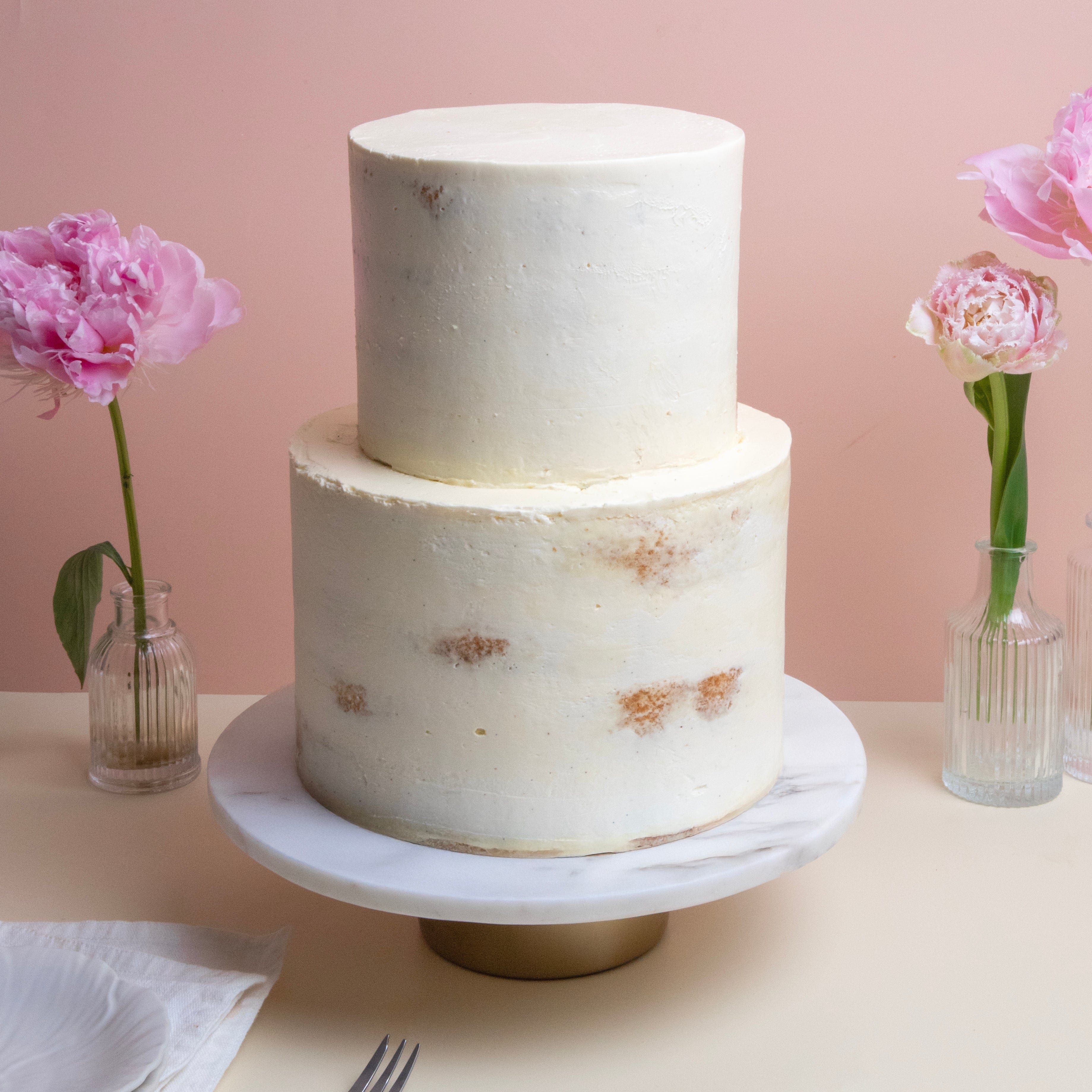 Two Tier Naked Wedding Cake
