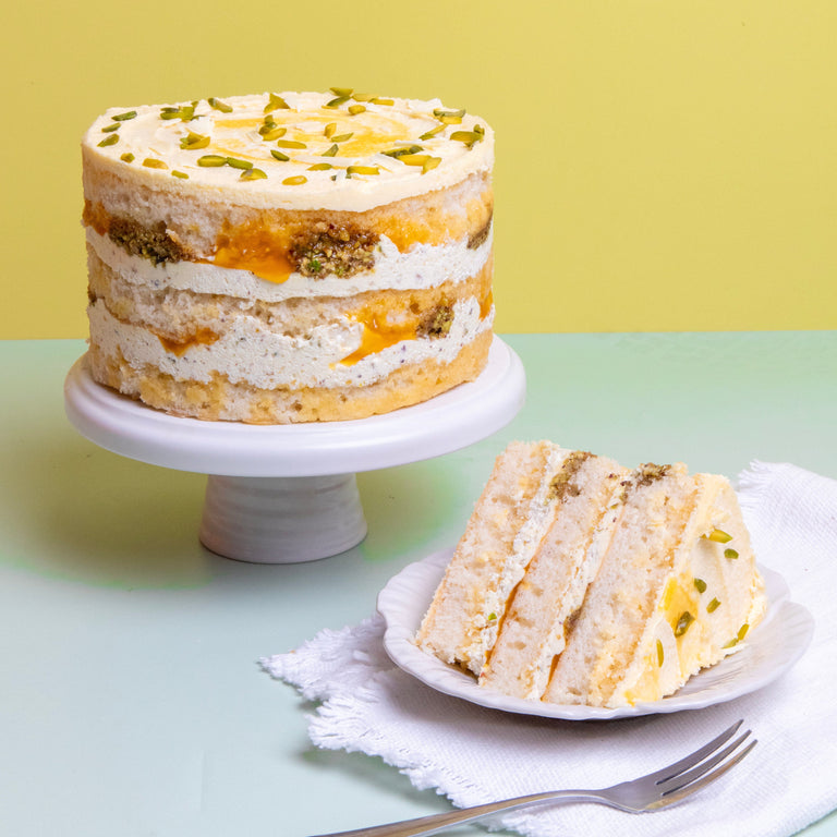Cutter & Squidge Passionfruit and Pistachio Naked Cake