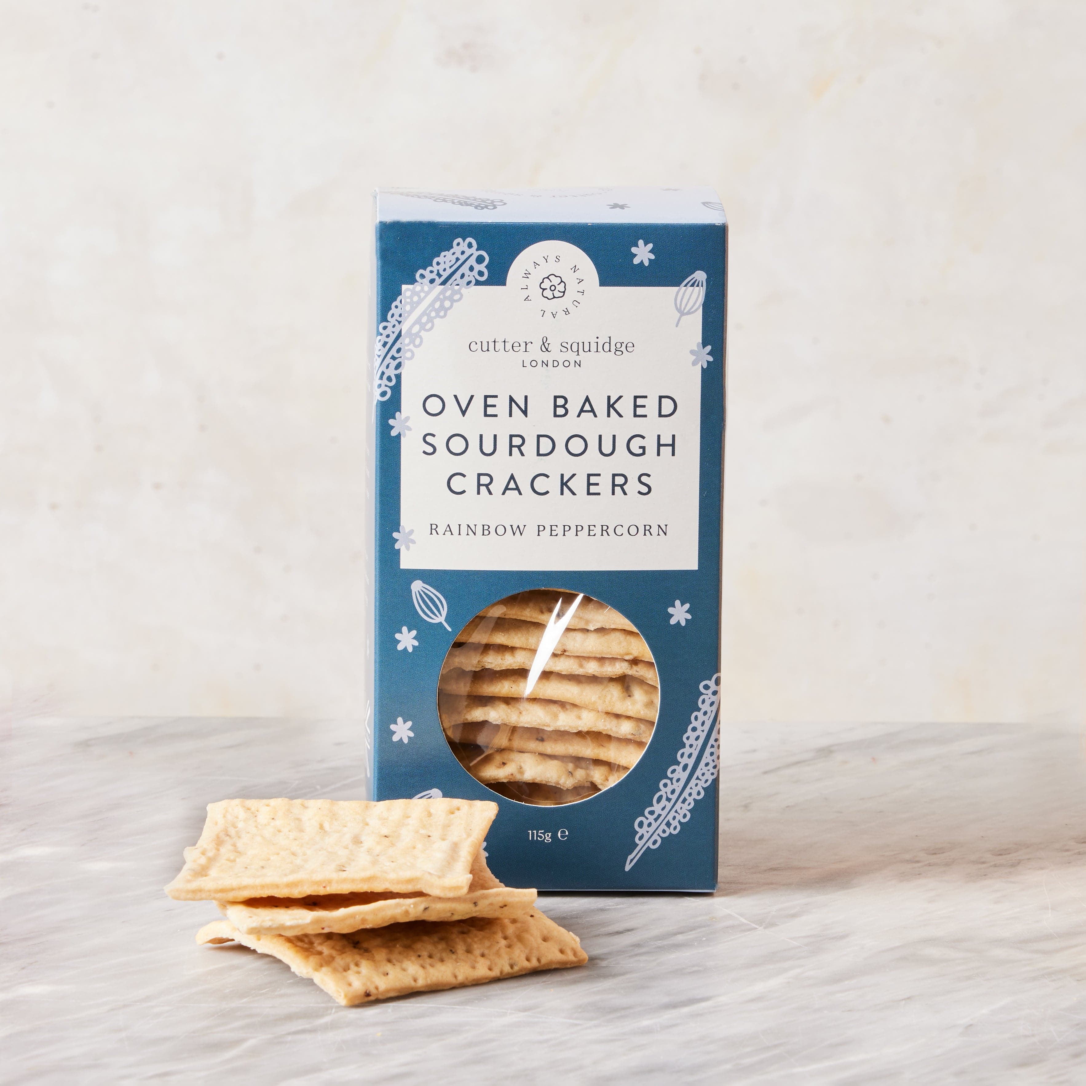Peppercorn Sourdough Crackers