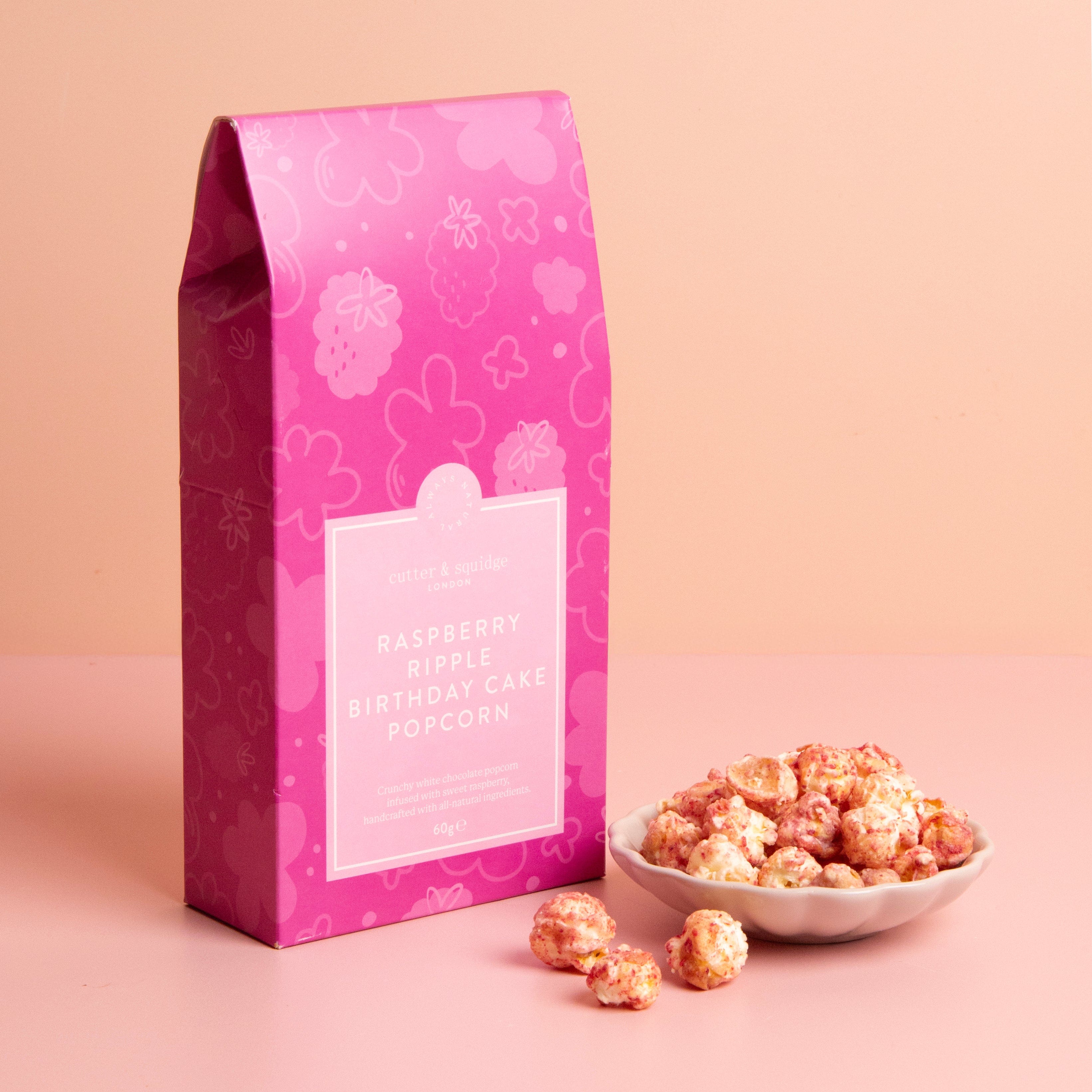 Raspberry Ripple Birthday Cake Popcorn – Cutter & Squidge