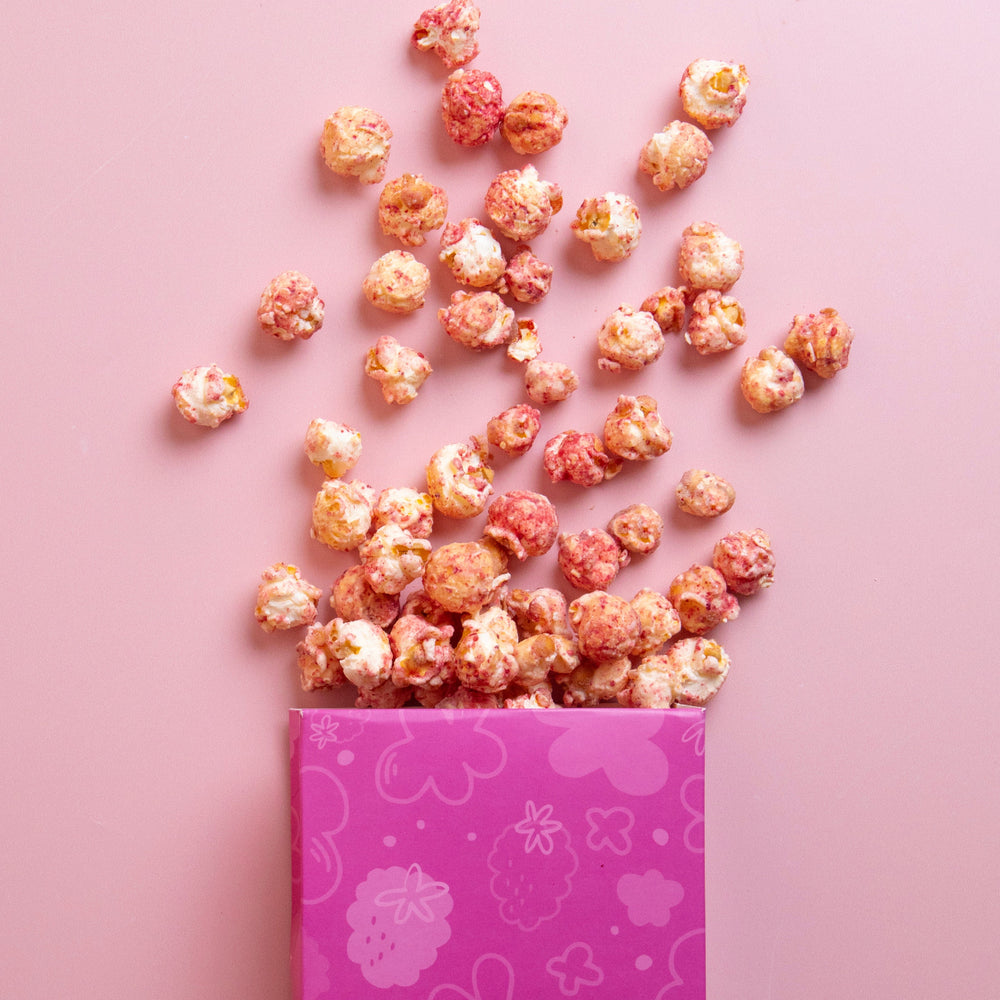 Raspberry Ripple Birthday Cake Popcorn – Cutter & Squidge