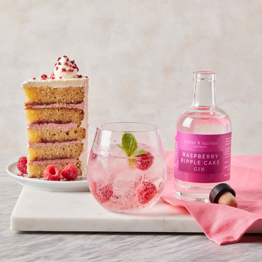 Bc Raspberry Gin Raspberry Ripple Cake Gin – Cutter & Squidge