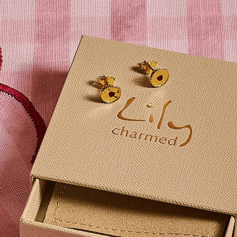 Cutter & Squidge Jammie Dodger Biscuit Earrings