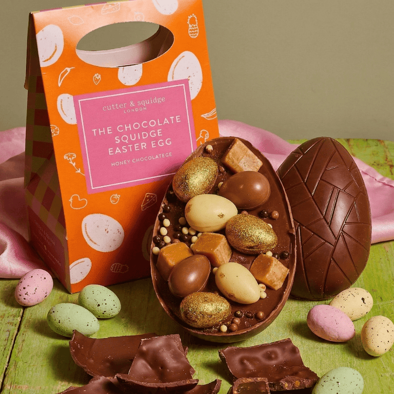 Cutter & Squidge Billionaire Filled Easter Egg + Chocolate Squidge Easter Egg Easter Egg Bundle