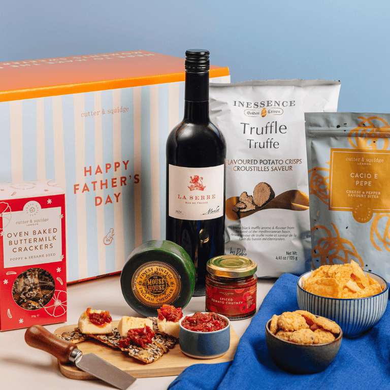 Cutter & Squidge One Hamper Fathers Day Red Wine and Cheese Hamper