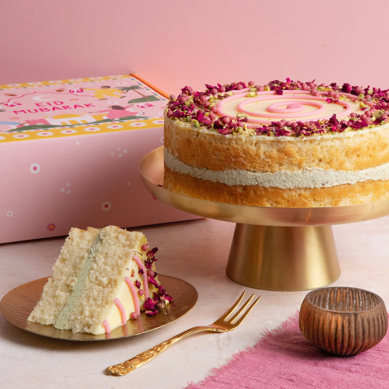 Cutter & Squidge Eid Rose, Pistachio and Milk Cake