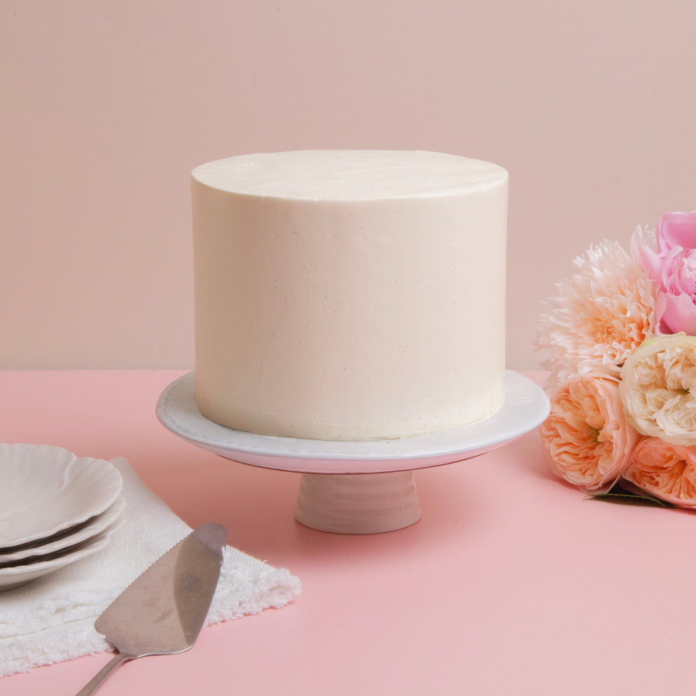 Cutter & Squidge One Tier White Wedding Cake