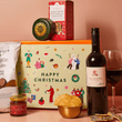 Cutter & Squidge One Hamper Christmas Red Wine and Cheese Hamper