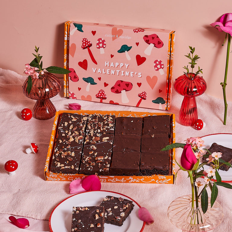 Cutter & Squidge Valentine's Day Vegan Wheat-Free Mini Brownie Box