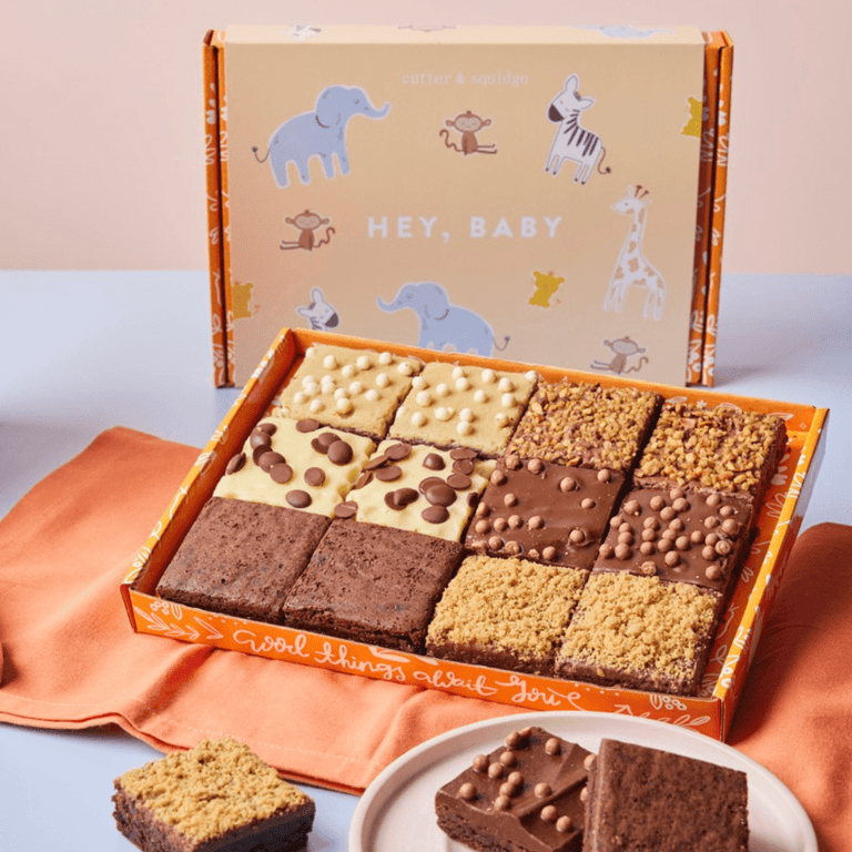 Cutter & Squidge New Baby Mixed Mini Brownie Box