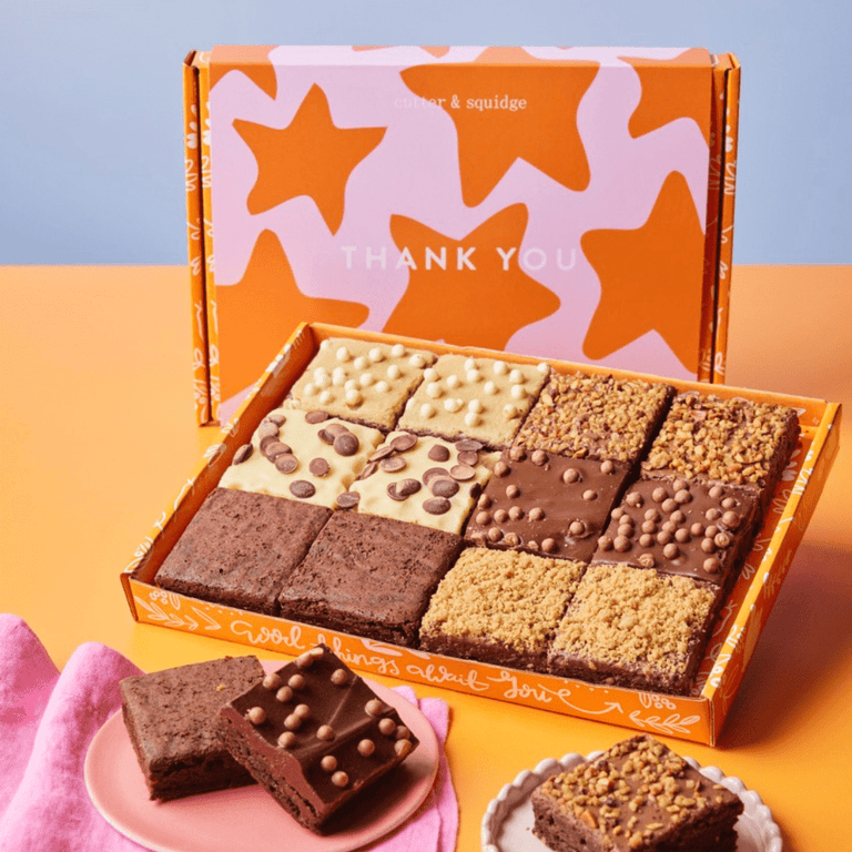 Cutter & Squidge Thank You Mixed Mini Brownie Box