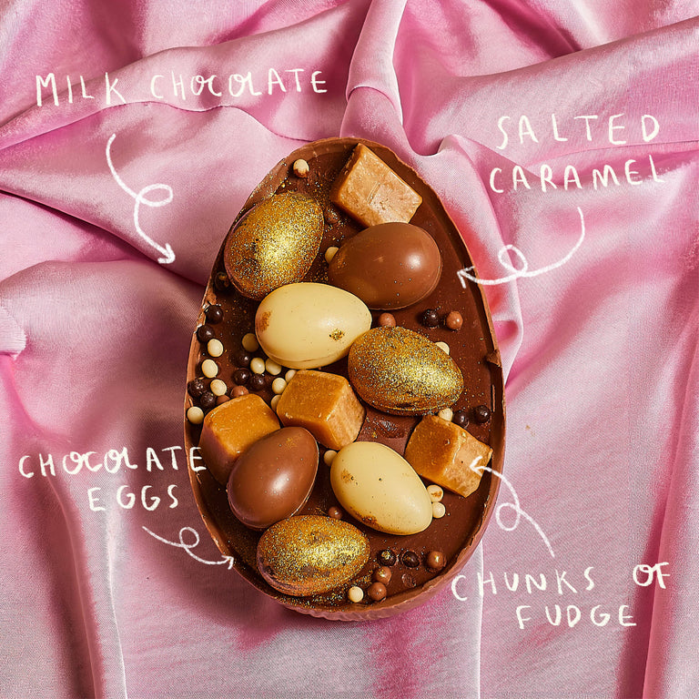 Cutter & Squidge Filled Egg Half Billionaire Filled Easter Egg