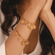 Cutter & Squidge Long Link Chain Charm Gold Bracelet