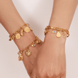 Cutter & Squidge Long Link Chain Charm Gold Bracelet
