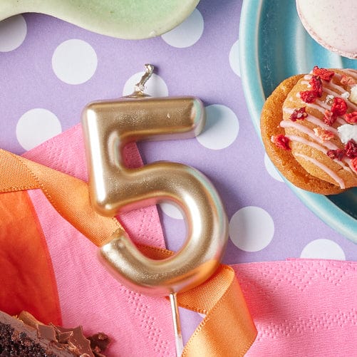 Cutter & Squidge Gold Number Candles