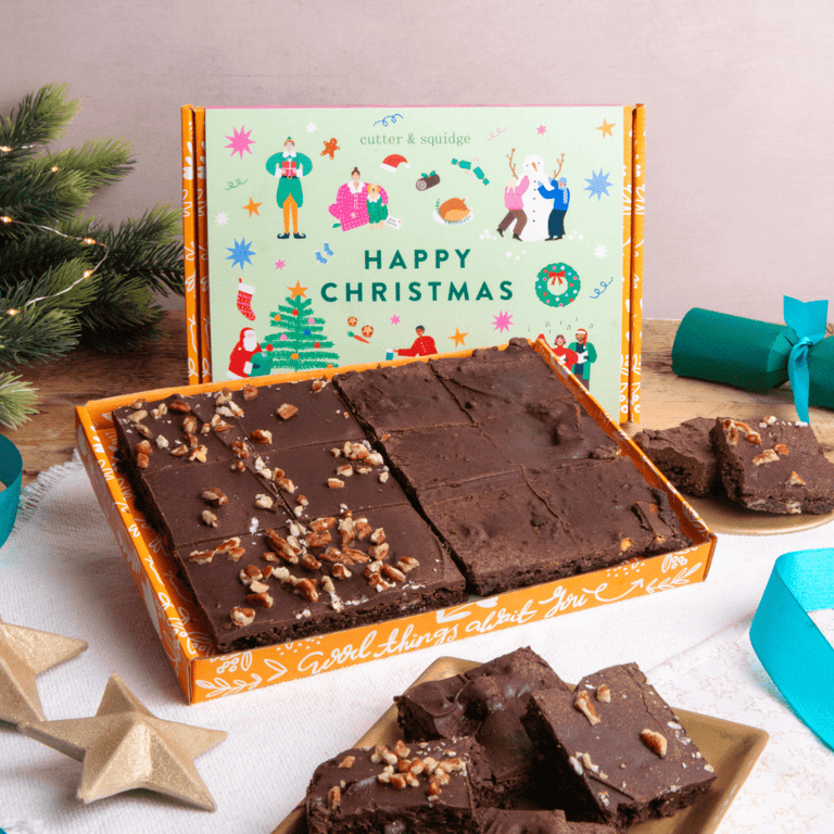 Cutter & Squidge Vegan Wheat-Free Christmas Brownie Box