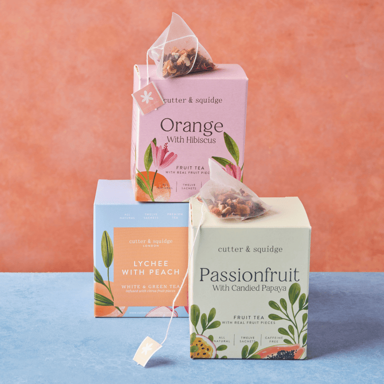 Cutter & Squidge 3 Boxes of Premium Tea Premium Tea Trio Squidge Selection