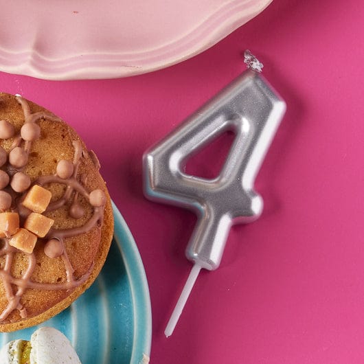 Cutter & Squidge Silver Number Candles