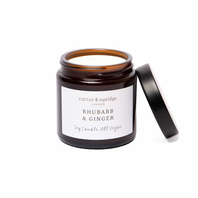 Cutter & Squidge One Candle Rhubarb & Ginger Scented Candle